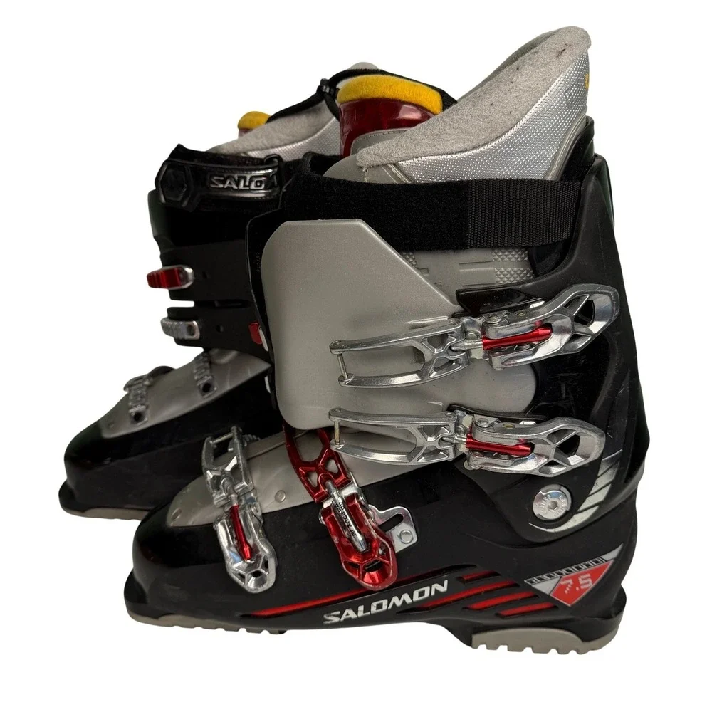 Salomon Performa Performance Mens Ski Boot US Size‎ 7.5 Black Silver Custom